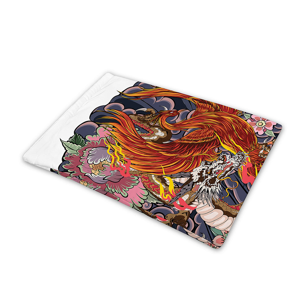 Japanese Dragon And Phoenix Tattoo Print Pet Cooling Mat Cover