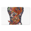 Japanese Dragon And Phoenix Tattoo Print Polyester Doormat