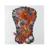 Japanese Dragon And Phoenix Tattoo Print Silk Bandana