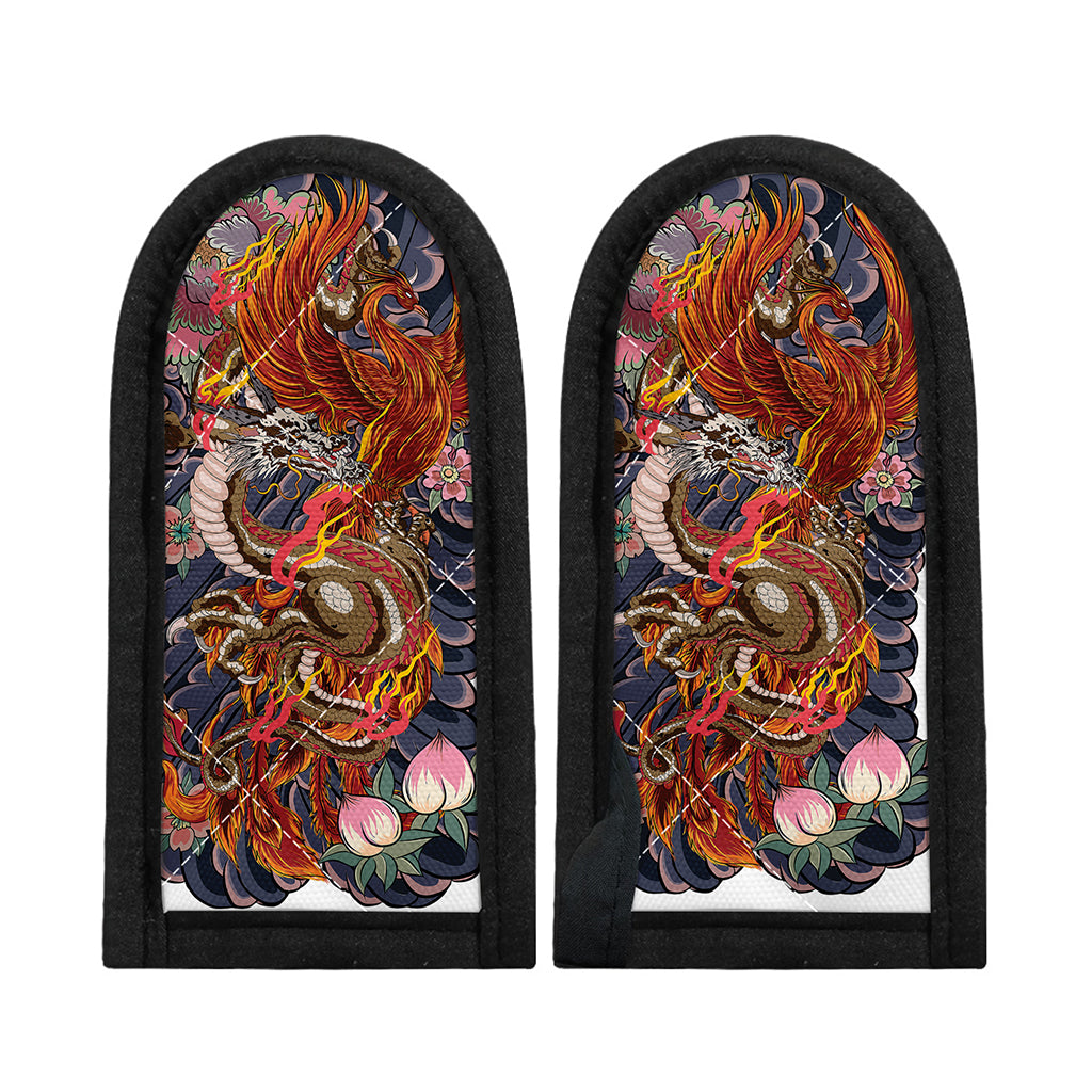 Japanese Dragon And Phoenix Tattoo Print Skillet Handle Cover