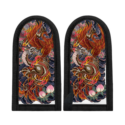Japanese Dragon And Phoenix Tattoo Print Skillet Handle Cover