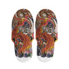 Japanese Dragon And Phoenix Tattoo Print Slippers