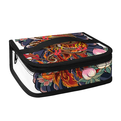 Japanese Dragon And Phoenix Tattoo Print Small Lunch Bag