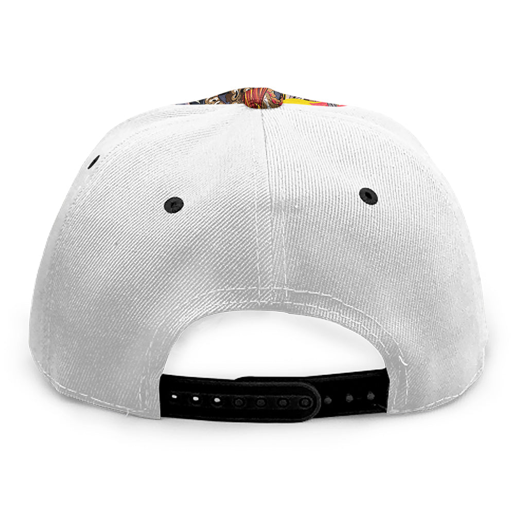 Japanese Dragon And Phoenix Tattoo Print Snapback Cap