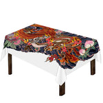 Japanese Dragon And Phoenix Tattoo Print Tablecloth