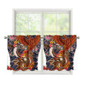Japanese Dragon And Phoenix Tattoo Print Tier Curtains