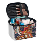 Japanese Dragon And Phoenix Tattoo Print Travel Makeup Bag