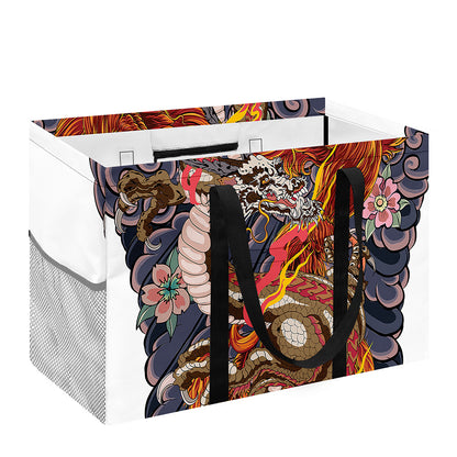 Japanese Dragon And Phoenix Tattoo Print Utility Tote Bag