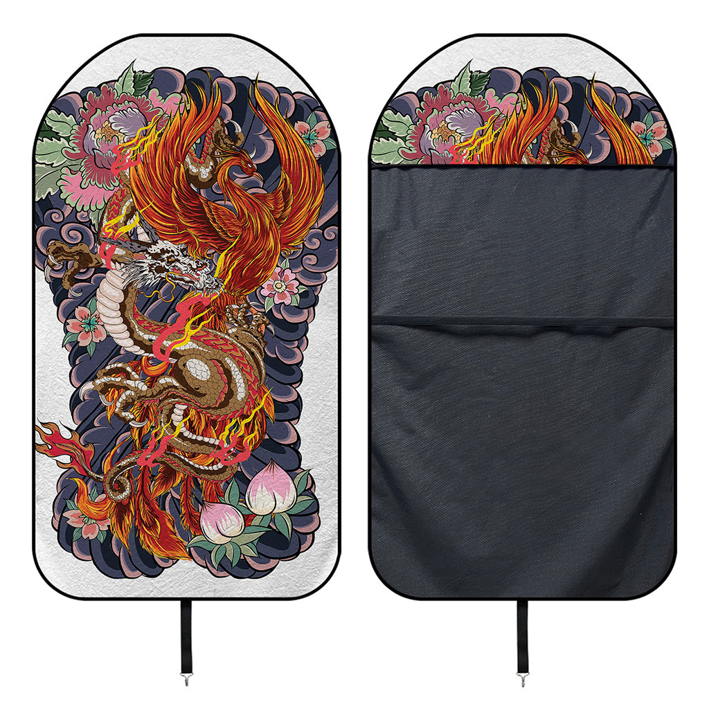 Japanese Dragon And Phoenix Tattoo Print Waterproof Car Seat Cover