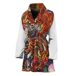 Japanese Dragon And Phoenix Tattoo Print Women's Bathrobe