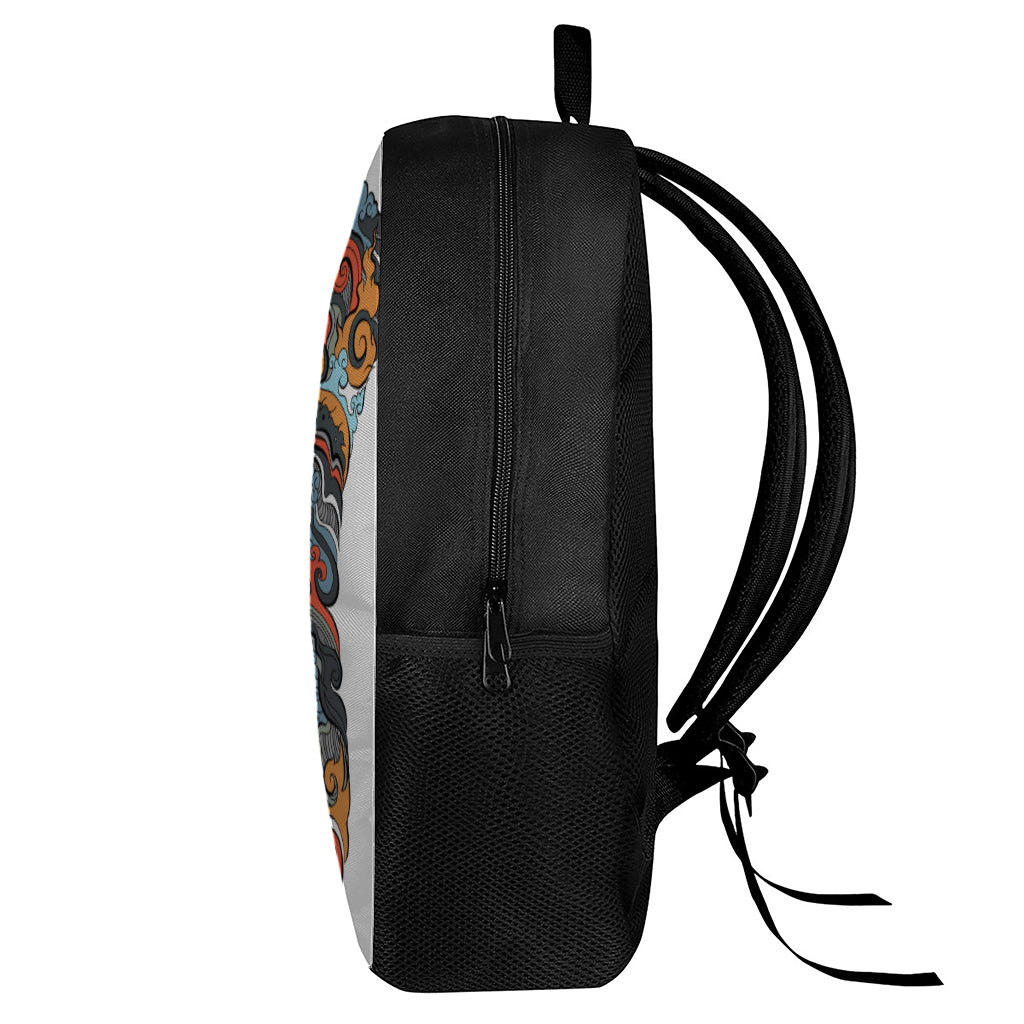 Japanese Elemental Tattoo Print 17 Inch Backpack