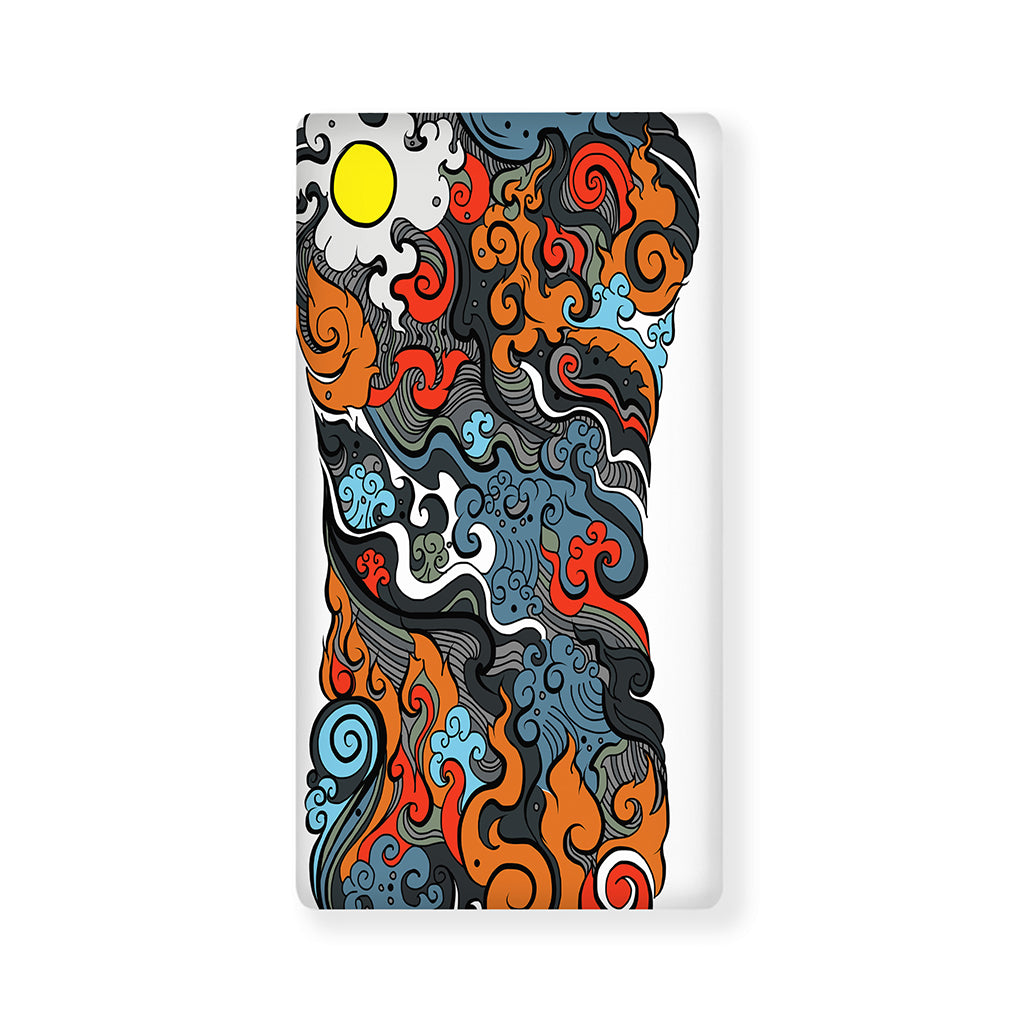 Japanese Elemental Tattoo Print Baby Crib Sheet