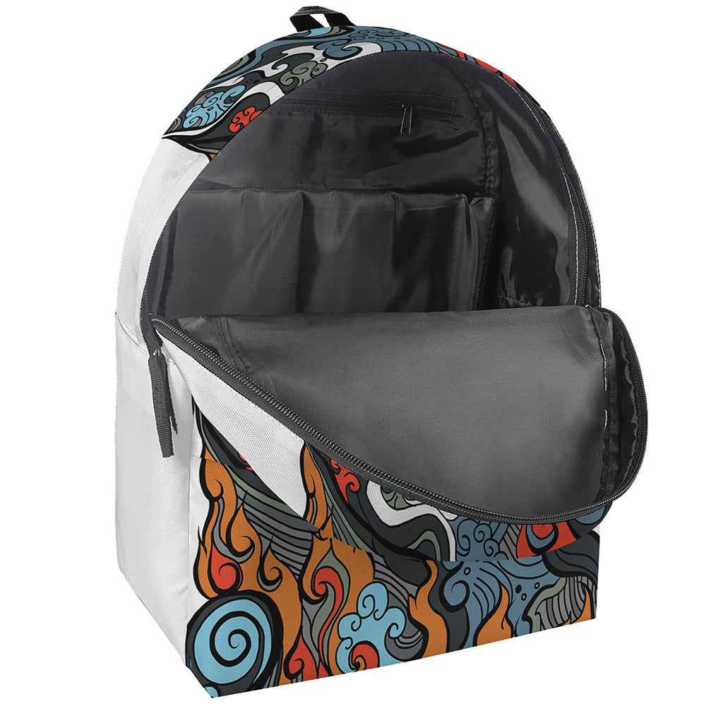 Japanese Elemental Tattoo Print Backpack