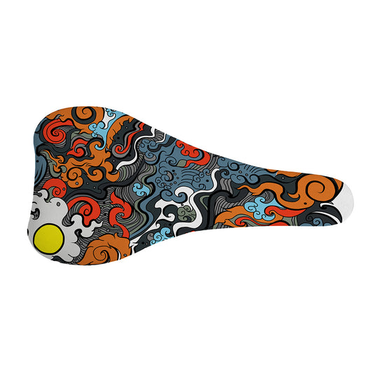 Japanese Elemental Tattoo Print Bicycle Seat Cover