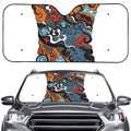 Japanese Elemental Tattoo Print Car Windshield Sun Shade