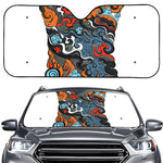 Japanese Elemental Tattoo Print Car Windshield Sun Shade