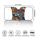 Japanese Elemental Tattoo Print Car Windshield Sun Shade