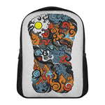 Japanese Elemental Tattoo Print Casual Backpack