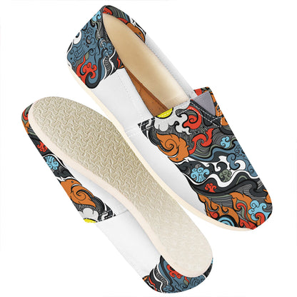 Japanese Elemental Tattoo Print Casual Shoes
