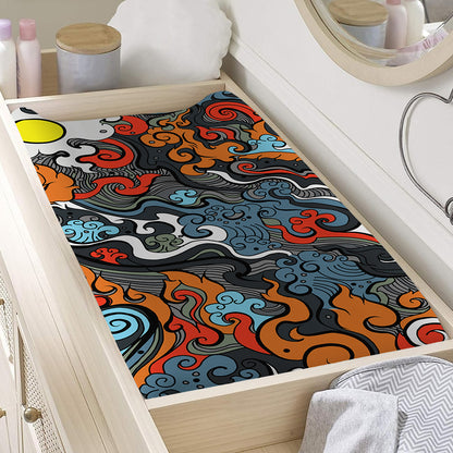 Japanese Elemental Tattoo Print Changing Pad Cover