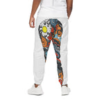 Japanese Elemental Tattoo Print Cotton Pants