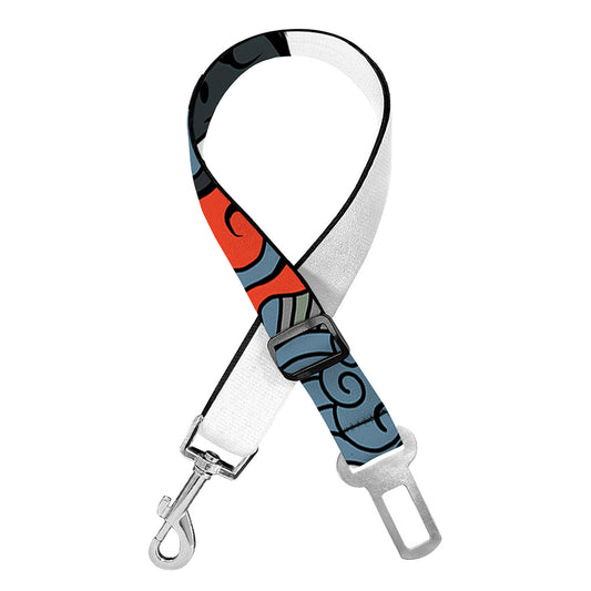 Japanese Elemental Tattoo Print Dog Seat Belt