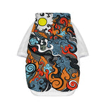 Japanese Elemental Tattoo Print Dog Zip Up Hoodie