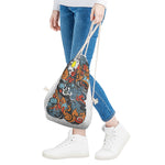 Japanese Elemental Tattoo Print Drawstring Bag