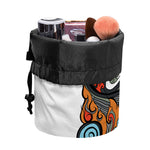Japanese Elemental Tattoo Print Drawstring Makeup Bag