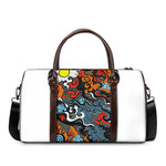 Japanese Elemental Tattoo Print Duffle Bag