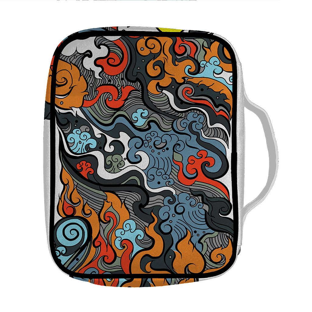 Japanese Elemental Tattoo Print Front Pocket Bible Bag