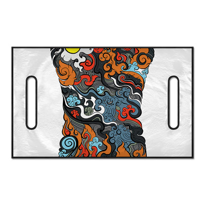 Japanese Elemental Tattoo Print Golf Cart Seat Cover