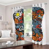 Japanese Elemental Tattoo Print Grommet Curtains