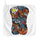 Japanese Elemental Tattoo Print Hand Towel