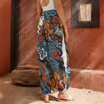 Japanese Elemental Tattoo Print Harem Pants