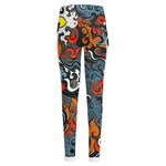 Japanese Elemental Tattoo Print High-Waisted Pocket Leggings