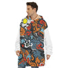 Japanese Elemental Tattoo Print Hoodie Blanket