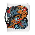 Japanese Elemental Tattoo Print Leather Bible Cover