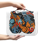Japanese Elemental Tattoo Print Leather Bible Cover