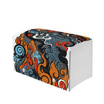 Japanese Elemental Tattoo Print Leather Tissue Box Cover