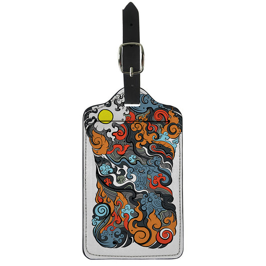 Japanese Elemental Tattoo Print Luggage Tag