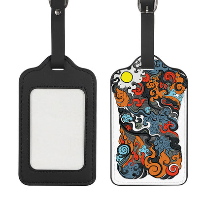 Japanese Elemental Tattoo Print Luggage Tag
