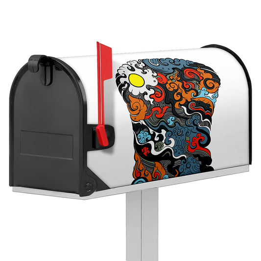 Japanese Elemental Tattoo Print Mailbox Cover