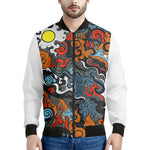 Japanese Elemental Tattoo Print Men's Bomber Jacket