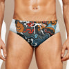 Japanese Elemental Tattoo Print Men's Swim Briefs