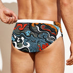 Japanese Elemental Tattoo Print Men's Swim Briefs