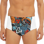 Japanese Elemental Tattoo Print Men's Triangle Swim Briefs