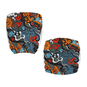 Japanese Elemental Tattoo Print Office Chair Cover