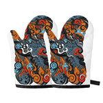 Japanese Elemental Tattoo Print Oven Mitts
