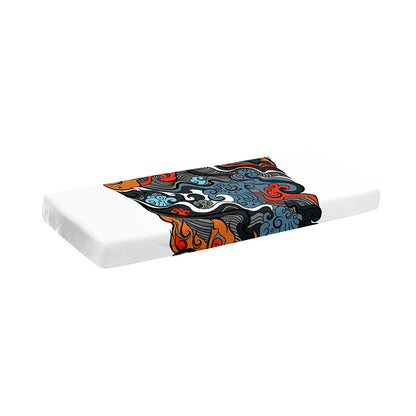 Japanese Elemental Tattoo Print Piano Keyboard Cover